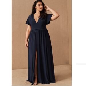 NEW BHLDN Mendoza Navy Slit Dress Plus Size 24